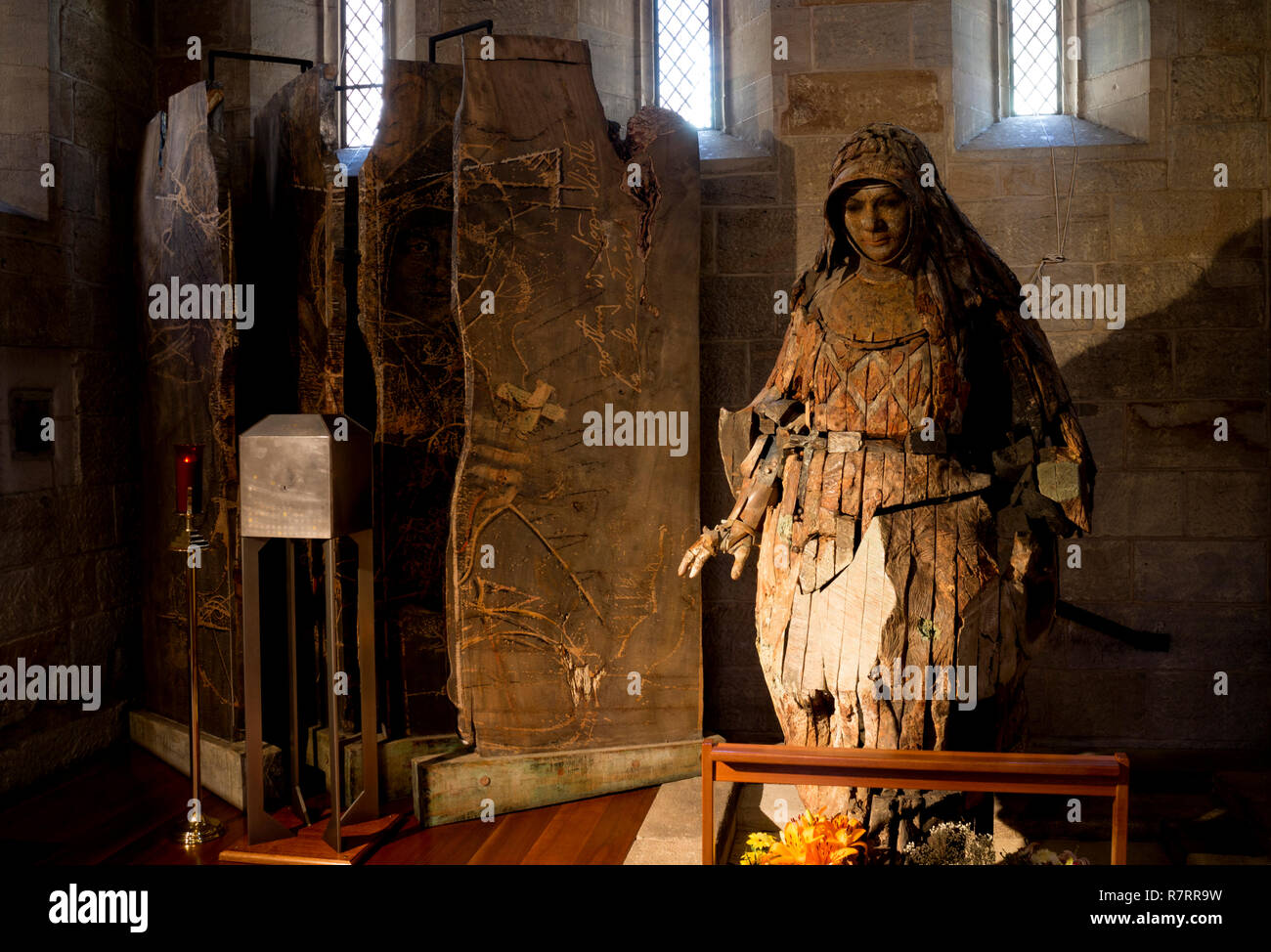 St Mary MacKillop statue, St. Stephen`s Chapel, Brisbane, Queensland, Australia Stock Photo